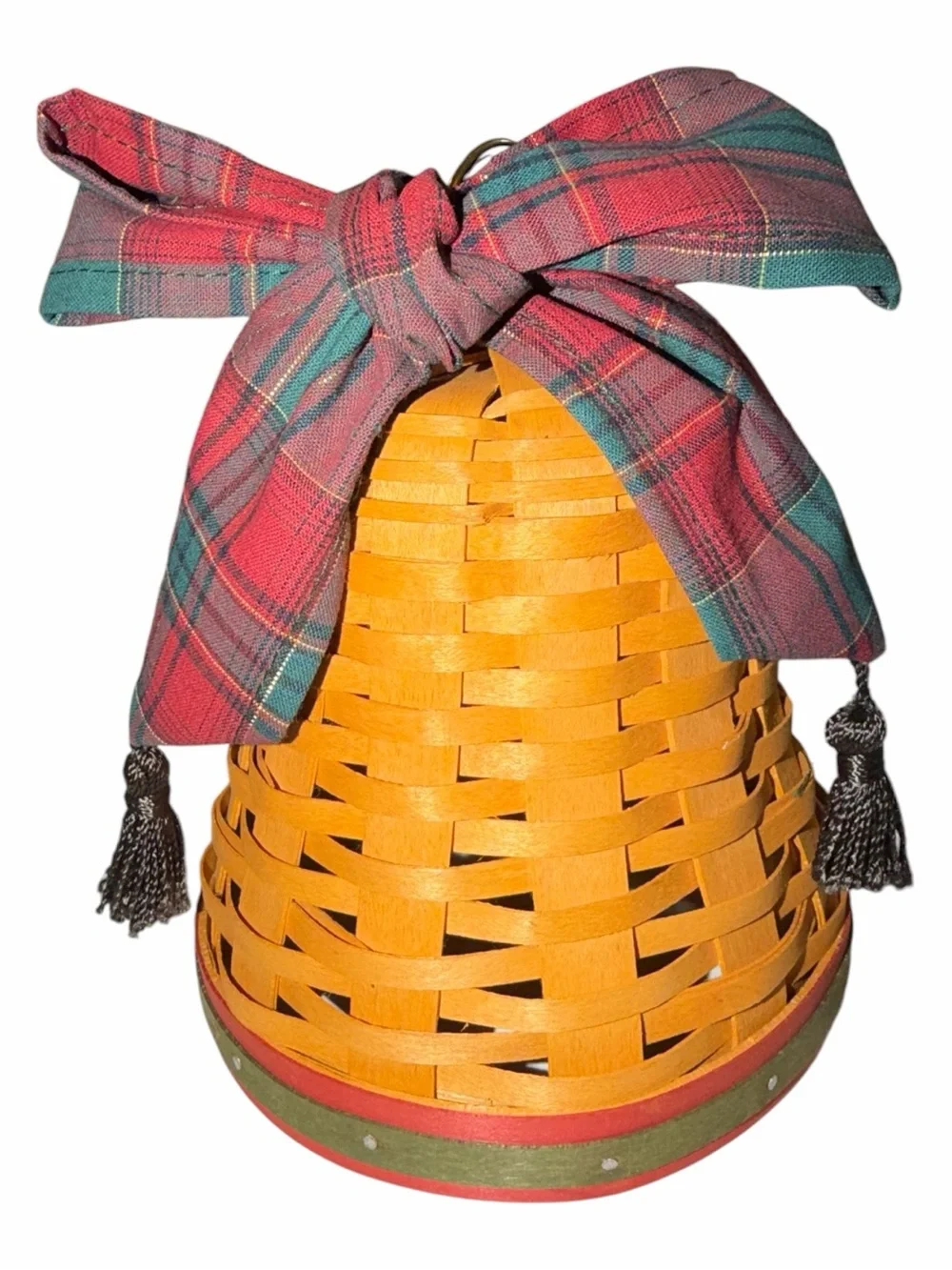 Longaberger 2000 Noel Bell basket with Wrought Iron Stand